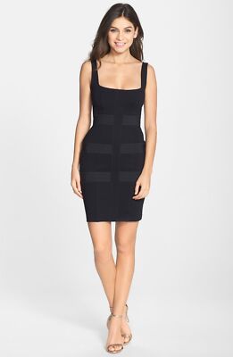 Robe Bandage French Connection - Taille Petite (S) - Bleu, Sans Manches, Col V - Neuf Sans étiquettes