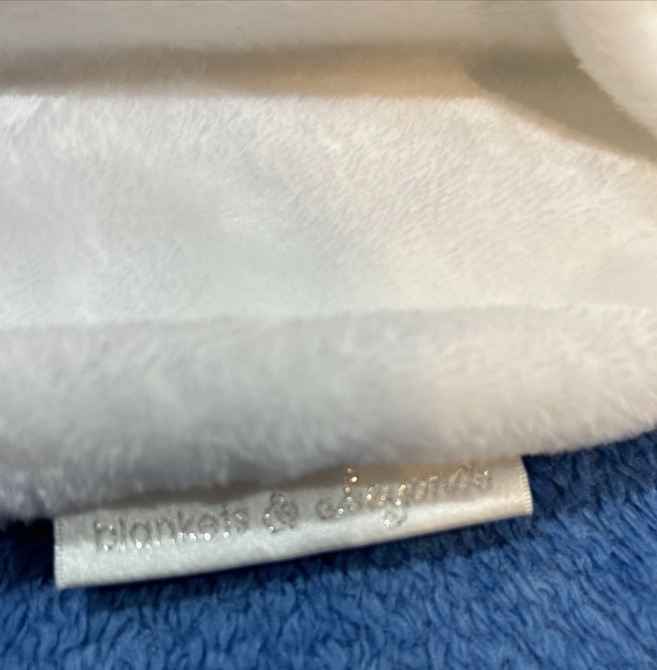 Mantas y más allá Manta para bebé Bautizo Cruz plateada Blanca Nueva con etiquetas Foto 3 de 4