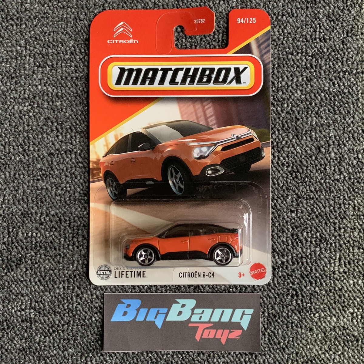 Matchbox Citroën E-C4 2025 - Modèle Miniature 1/64 Orange - Jouet Collection Voiture électrique