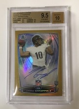 2014 Jimmy Garoppolo Bowman Chrome Gold Refractor RC BGS 9.5 w/10 Auto