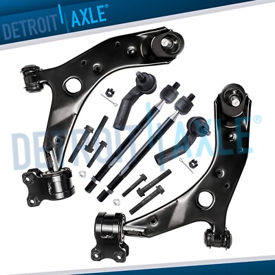6pc Front Lower Control Arms Tie Rod for 2007 2008 2009 Mazda 3 Mazdaspeed 2.3L