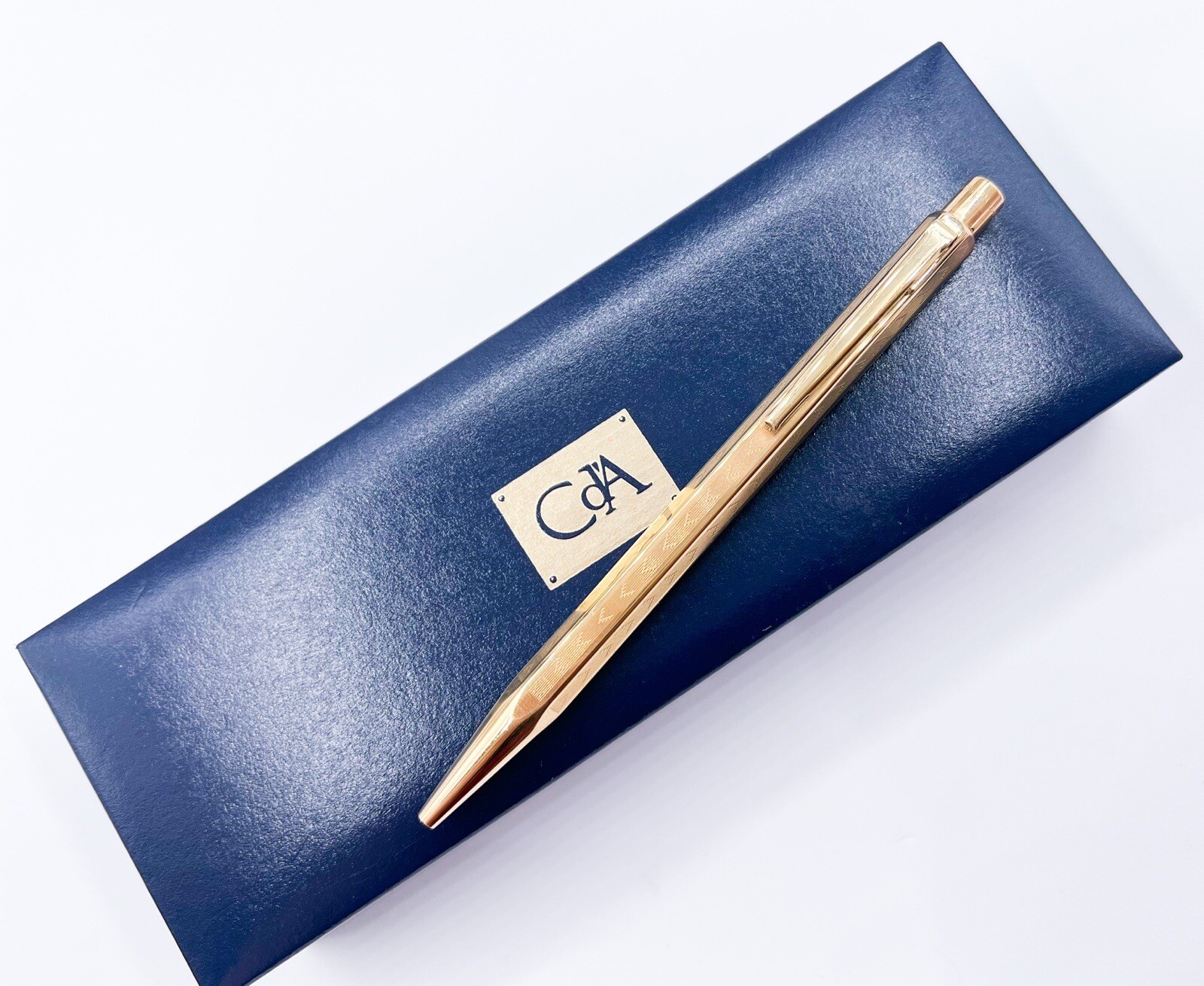 Caran d'ACHE Gold Plated Ballpoint Pen Rare Vintage Free Ship eBay