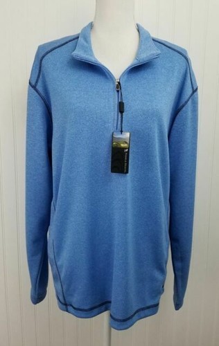 Pebble Beach Golf Links Men Jacket Medium Blue 1/2 Zip Climaproof