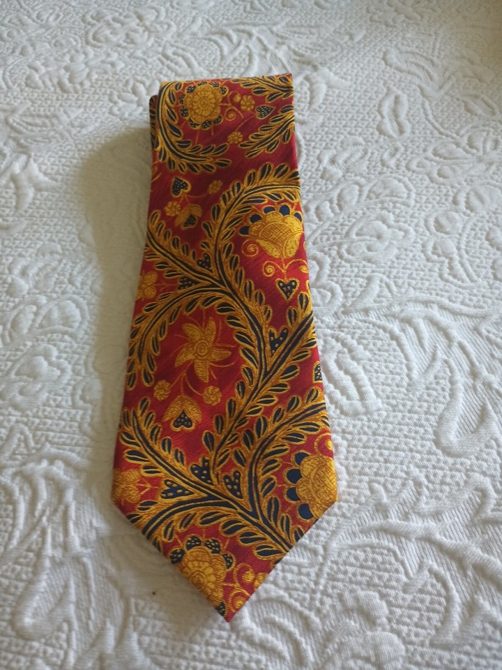 CHRISTIAN Lacroix Tie Mens Silk Necktie Made in Italy Floral eBay
