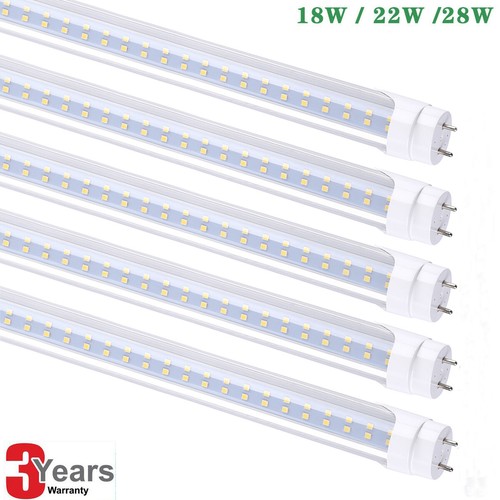 25/100Pack 22W 28W 4FT T8 LED Tube Light 4Foot G13 2-Pin Dual Power Garage Light
