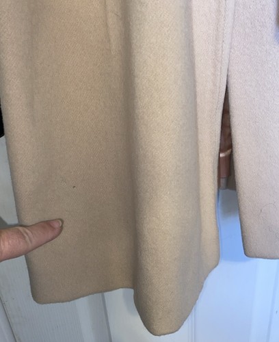 Vintage JH Collectibles Petites 100 % Wolle langer Mantel camelfarben mit Gürtel USA XL *LESEN - Bild 13 von 15
