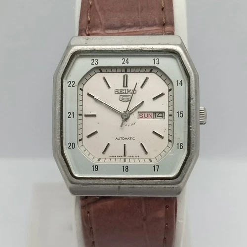 Seiko 5 Automatic 2906-5450 Railway Time Day/Date Vintage Men’s Watch KSF2MUB2