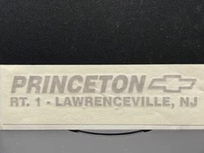 VRHTF NHRA "PRINCETON PERFORMANCE CHEVROLET LAWENCEVILLE NJ  1.5" X 6" STICKER