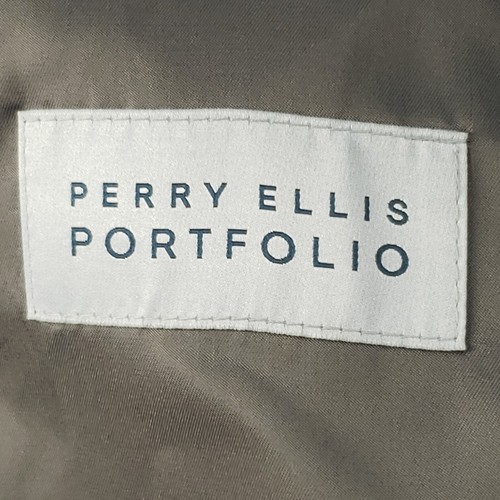 Perry Ellis Suit Men's 48L Slim Pants 39*X31 Gray Plaid Two Button Flat Front - Picture 8 of 24