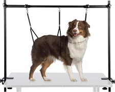 H-Shape Dog Grooming Arm Pet Supplies Grooming Table Arm with 3 Noose and Clamp