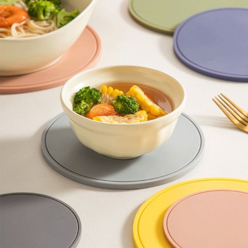 5Pcs Table Mats Dining Placemat Silicone Mats Insulation Tableware Mat Round AU - Picture 8 of 23