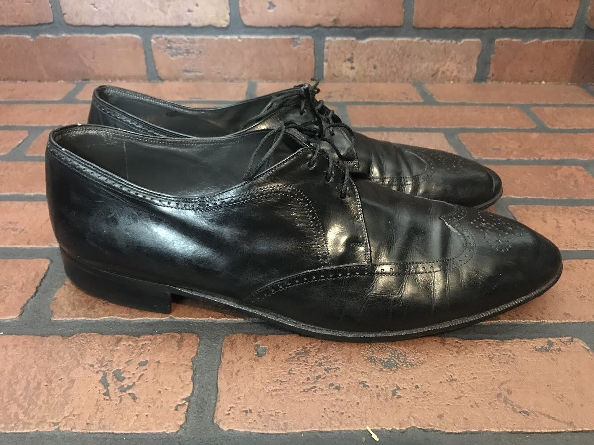 Bally Continentals Garrett Wingtip Black Leather Size 9.5  display picture 2