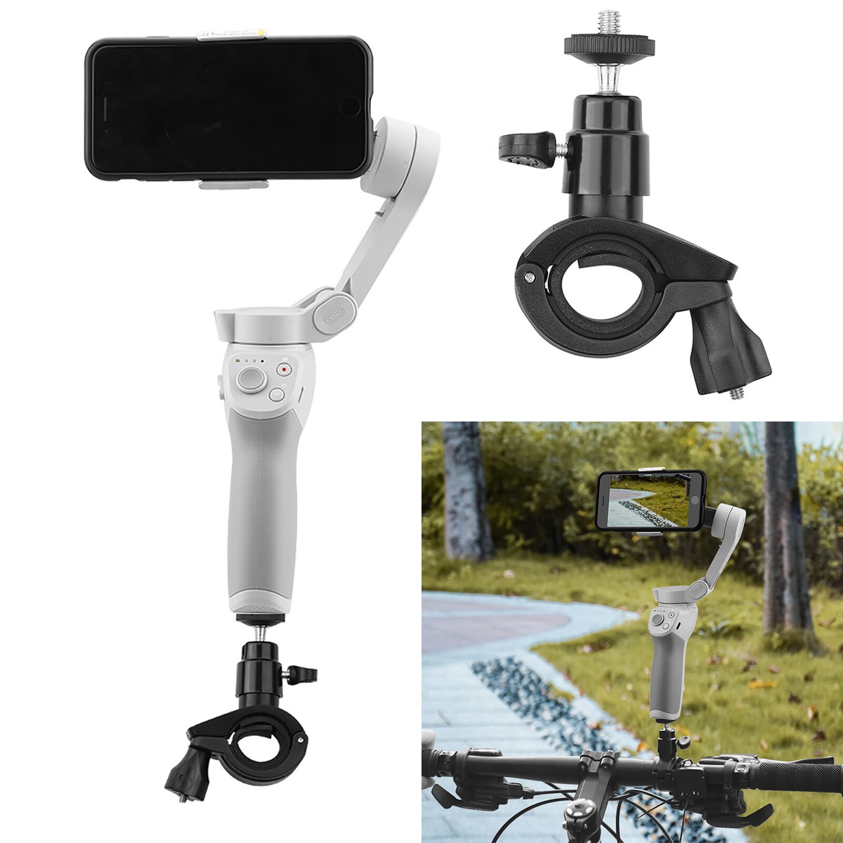 For DJI OM 4 / OSMO Mobile 3/2 Handheld Gimbal Bicycle Bike Clamp