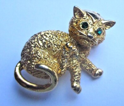 4708 OR CHAT Petit Chat Pierre de Swarovski Cristal 24 Carat Crystal 7 CM EUR 18,07 - FR