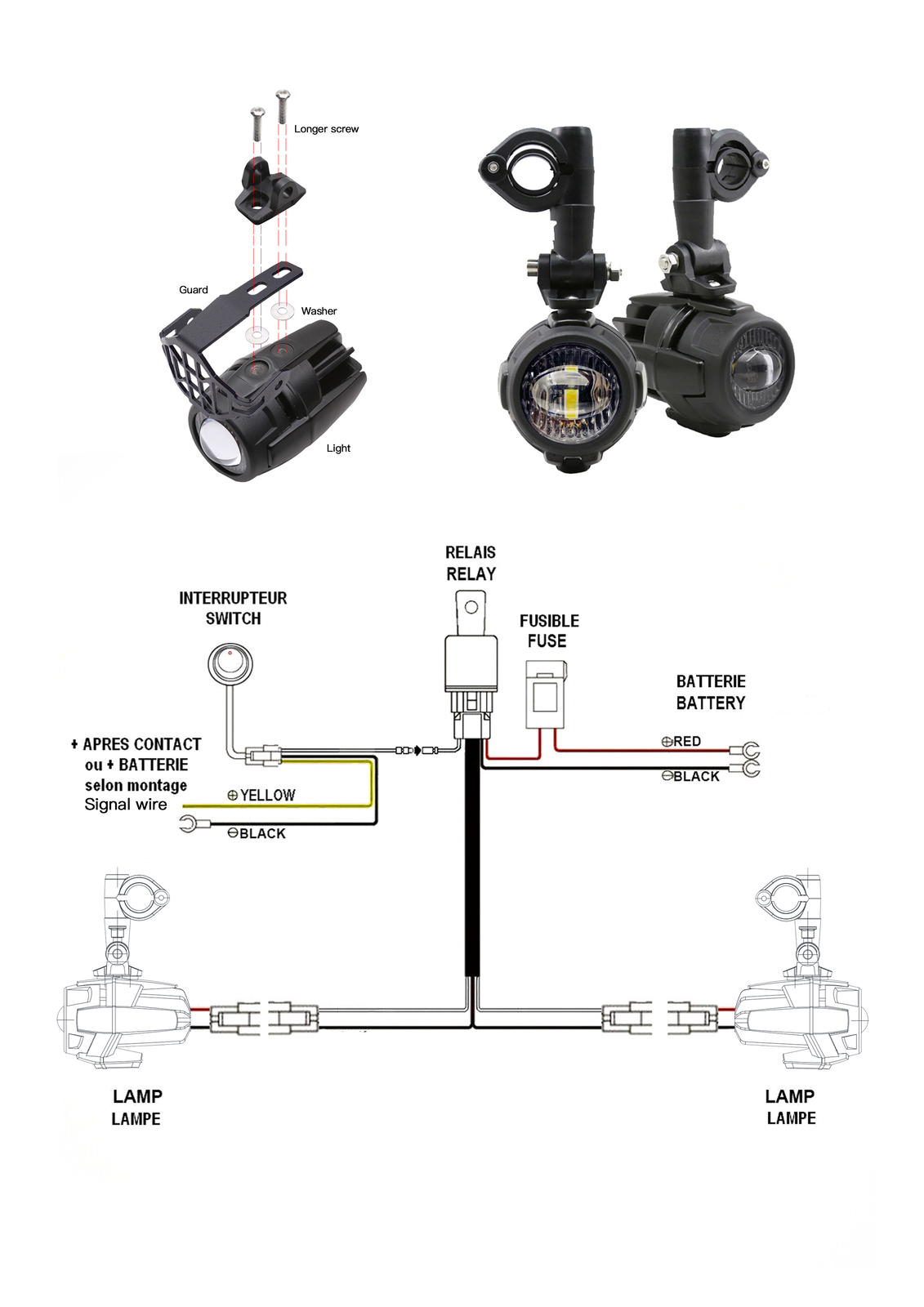 autoblockbuster_x - Kit Supplementari LED Faretti Fendinebbia per Moto per BMW F 800gs 1200gs - Miniatura 2