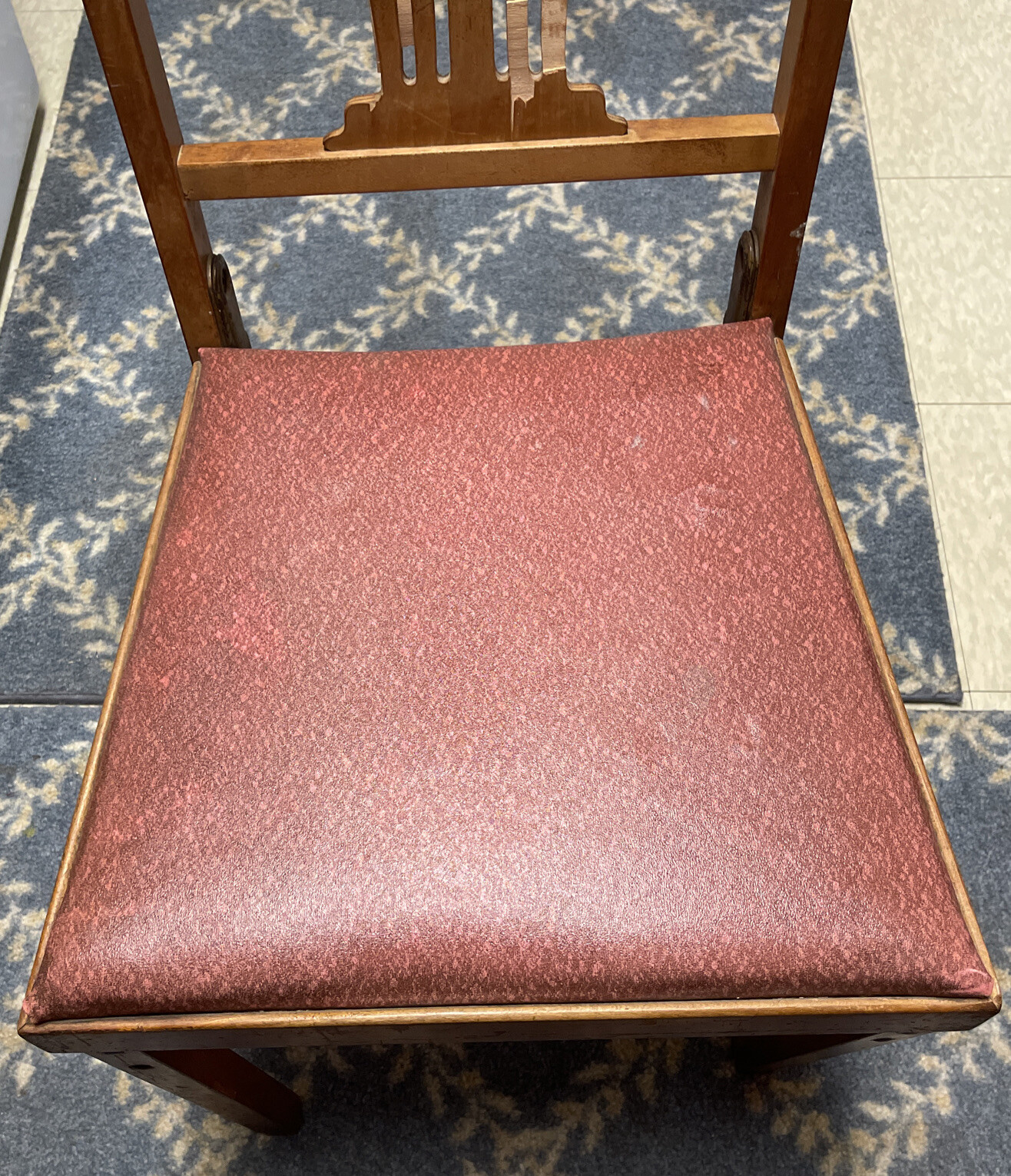 2 VTG LEG-O-MATIC FOLDING CHAIR MCM CAMPER/RV VINYL SEAT Local 