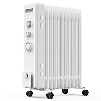 VonHaus Oil Filled Radiator 11 Fin, Oil Heater Portable Electric Free  Standing UK