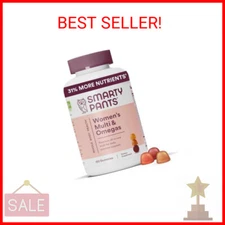 SmartyPants Women's Multivitamin Gummies: Omega 3 Fish Oil (EPA/DHA), Methylfola