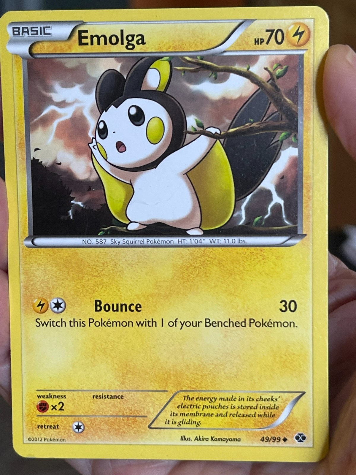 POKEMON EMOLGA 49/99 UNCOMMON NEXT DESTINIES NM CARD