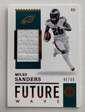 Miles Sanders 2020 Panini Encased Future Wave Materials Gold /60 Jersey #FW-1