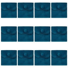 12Pcs Velvet Jewelry Pouches, Jewelry Gift Bags with Snap Button, for Ring Ne...