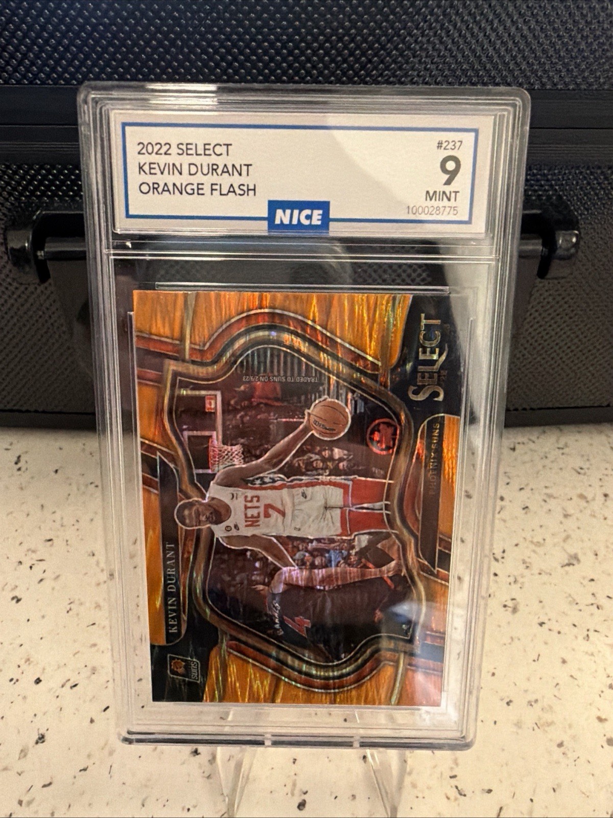 Panini Select 2022-23 Kevin Durant Orange Flash Prizm #237 NICE Mint 9