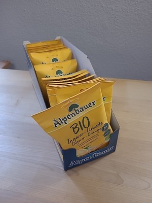 19 x Alpenbauer Bio Ingwer Limette Ingwer Orange Bonbons milde Schärfe 90g