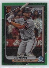 2024 Bowman Mega Box Chrome Green Mojo Refractor /99 Luis Matos #12 0n64