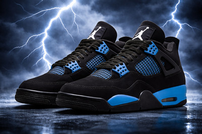 Jordan 4 Retro 'Black UNC' Thunder Men's Size US