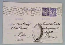 1944 Nice France to Switzerland - Post-Liberation Censored - Hunger Mention