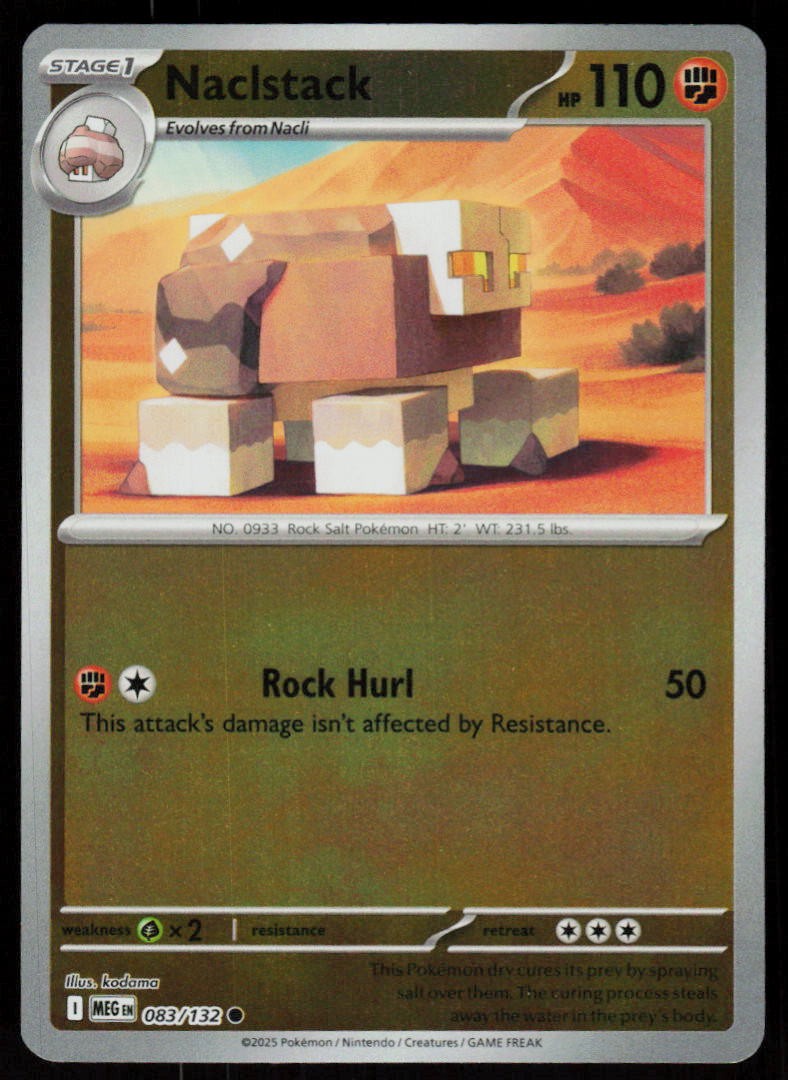 Naclstack 083/132 Common Mega Evolution Pokemon Near Mint