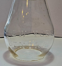 Vntg Glass Railroad Lamp Lens Embossed New York Central Corning "C" Made In USA