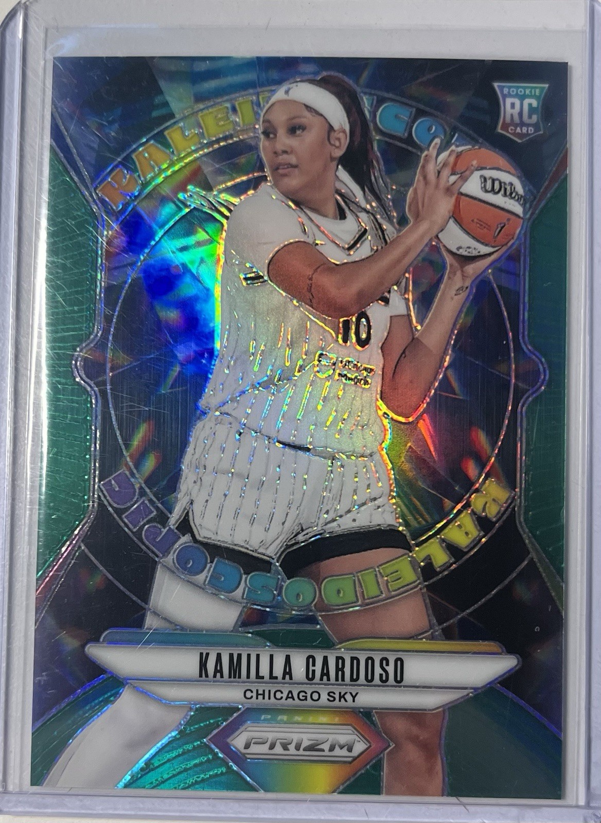 2024 Panini Prizm WNBA - Kaleidoscopic Kamilla Cardoso #4 Green Prizm (RC)