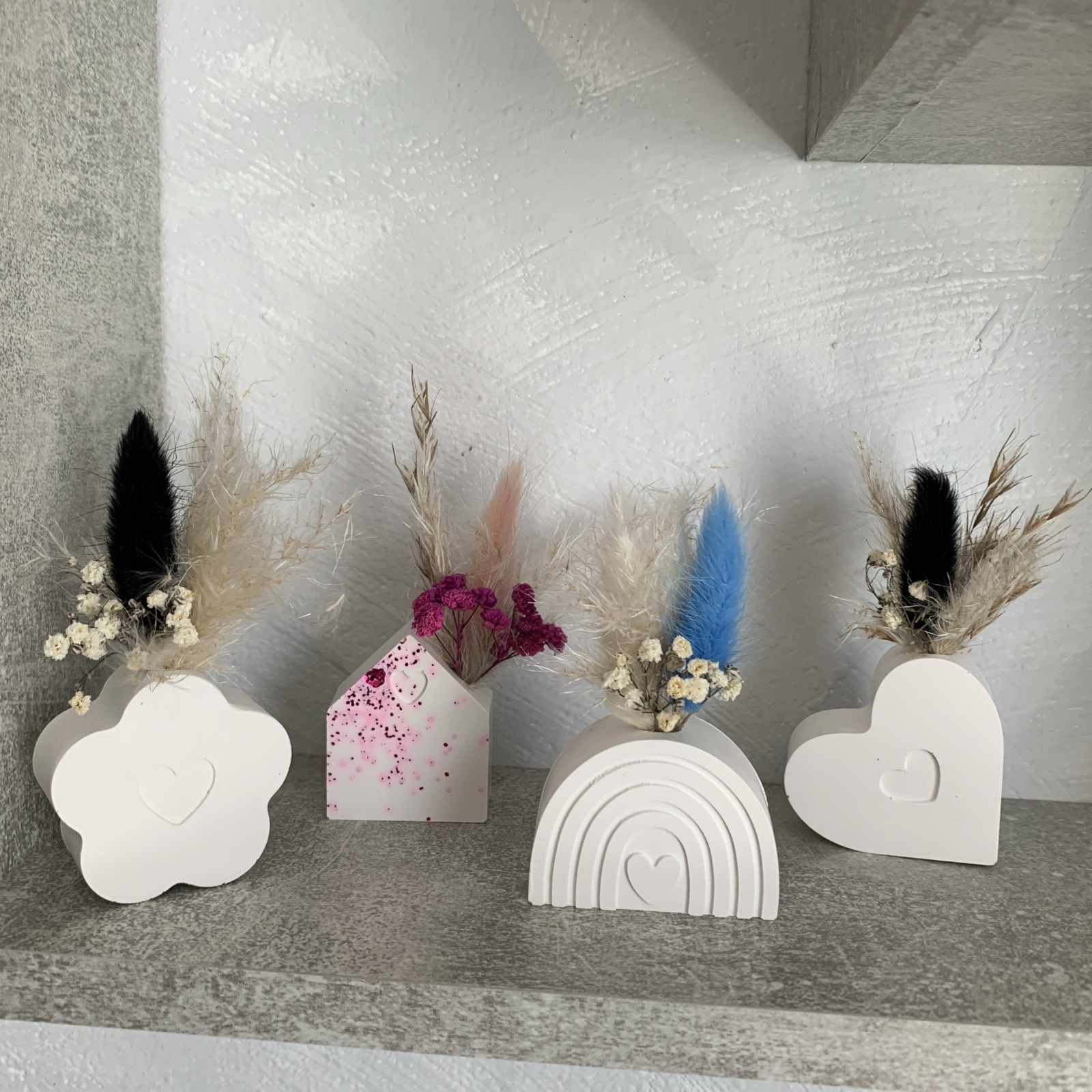 Deko Vase für Trockenblumen aus Keraflott Dekoartikel Geschenk Handmade