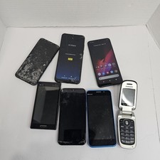 Bulk Lot of 7 phones Samsung, LG, Blue Motorola Parts or Repair