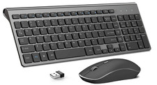 JOYACCESS Wireless Keyboard  Mouse Combo 2.4G Slim in Original Box Black Grey