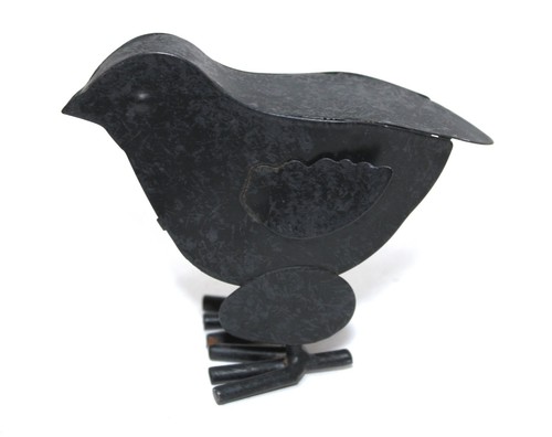 Copper Tin Box & Apple PaperWeight Metal Black Bird Crow Set 3 - Picture 8 of 15