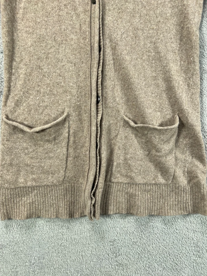 Cárdigan Banana Republic suéter de lana de cachemir talla mediana para mujer beige tostado Foto 3 de 4