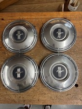 1968-1969 Ford Mustang Fastback Coupe Genuine 10.5 Dog Dish Hub Caps Set Of 4 1968-1969 Ford Mustang Fastback Coupe Genuine 10.5 Dog Dish Hub Caps Set Of 4