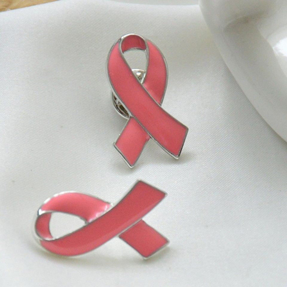 6 Pieces Pink Enamel Cancer Awareness Charity Ribbon | eBay UK