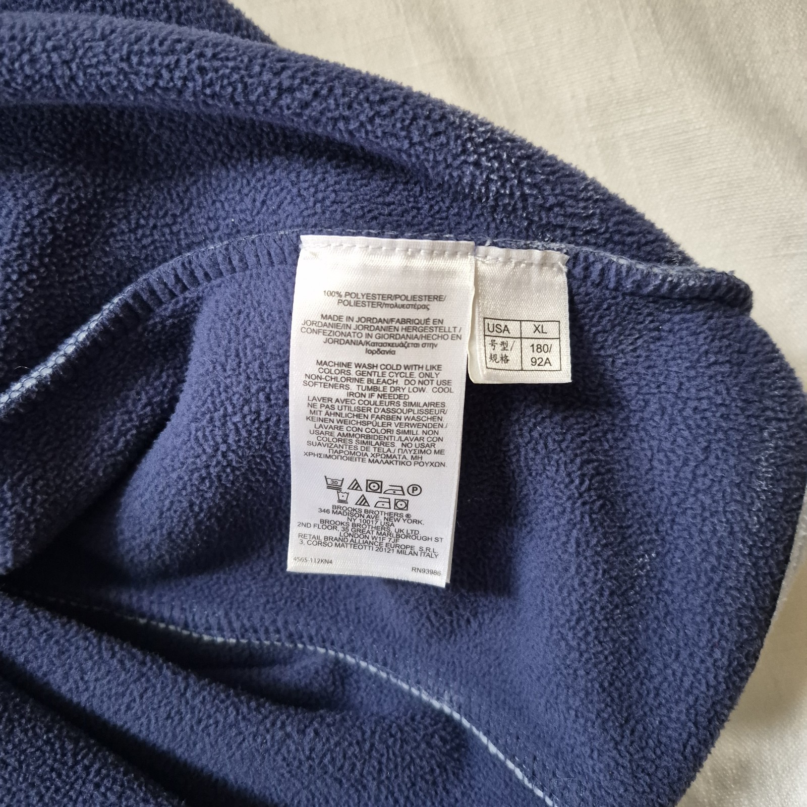 Brooks Brothers 346 Quarter-zip Fleece 2 Tone Blue Womens Size XL thumbnail 7