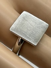 925 sterling silver Vintage Square Design Mexico Ring Sz 6.25