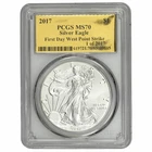 2017 American Silver Eagle $1 First Day West Point Strike PCGS MS 70