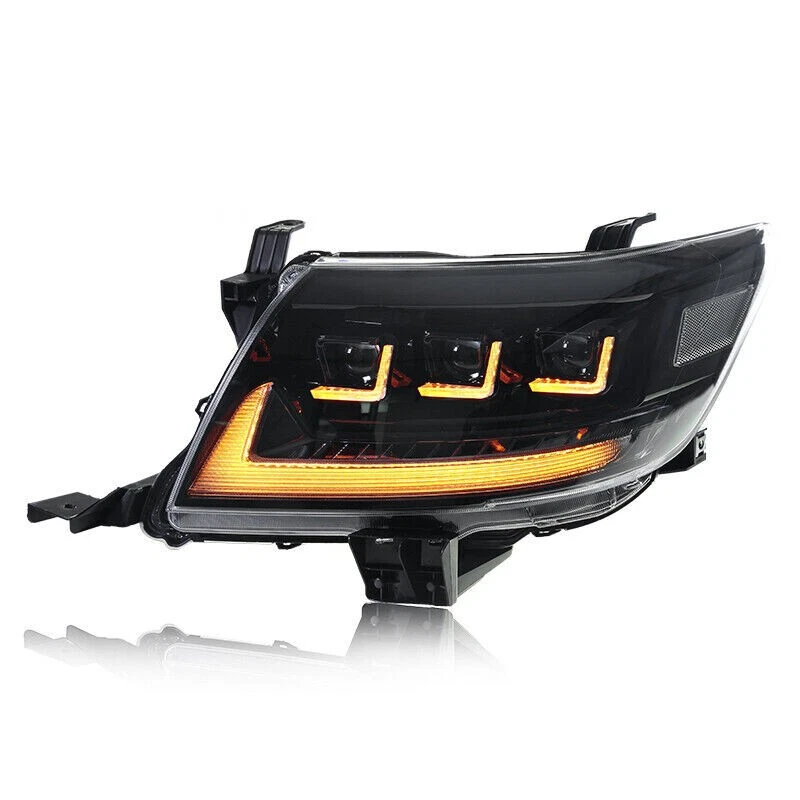 LED Headlight For Hilux Vigo 2012 2013 2014 Front DRL Sequential Turn Siganls - Image 4 of 4