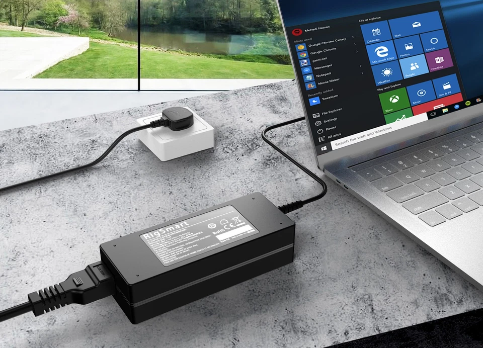 90W Laptop Charger Adapter for HP 350-G2 250-G7 250-G6 G5 G4 EliteBook G3 G4 G5 - Image 3 of 4