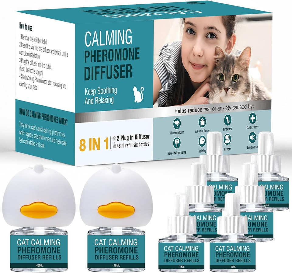 Picture of Cat Calming Diffuser 8 in 1 Multicat Pheromone Diffuser Pheromones to ...