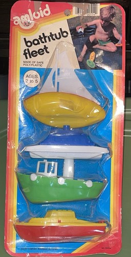 Vintage 1980er American Plastic Toys Amloid Badewanne Flotte LESEN