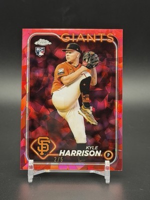 2024 Topps Chrome Sapphire Chrome Red Refractor #667 Kyle Harrison RC /5