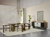 Essecke Essgruppe Garnitur Esstisch Set 9Tlg Esszimmer Braun Holz Neu