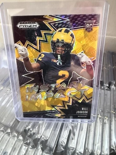 2025 Panini Prizm Draft Picks - Instant Impact Will Johnson #II-WJN Gold Ice...